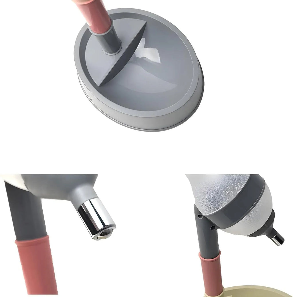 Green height-adjustable pet water dispenser with detachable pole and weighted bowl on a floor.