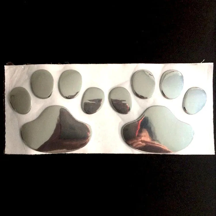 PVC hand-shaped brush and dog footprint car bumper sticker in multiple colours