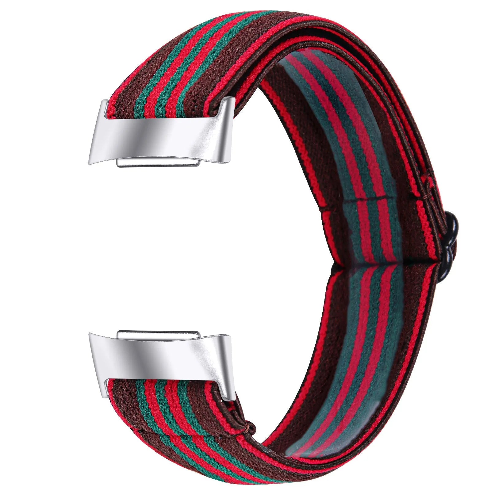 Printed elastic watch strap for Fitbit Charge 6 in various colours including rainbow