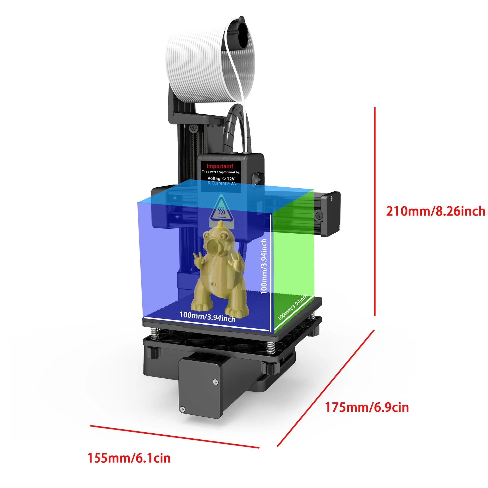 White EasyThreed K10 entry-level 3D printer on a desk