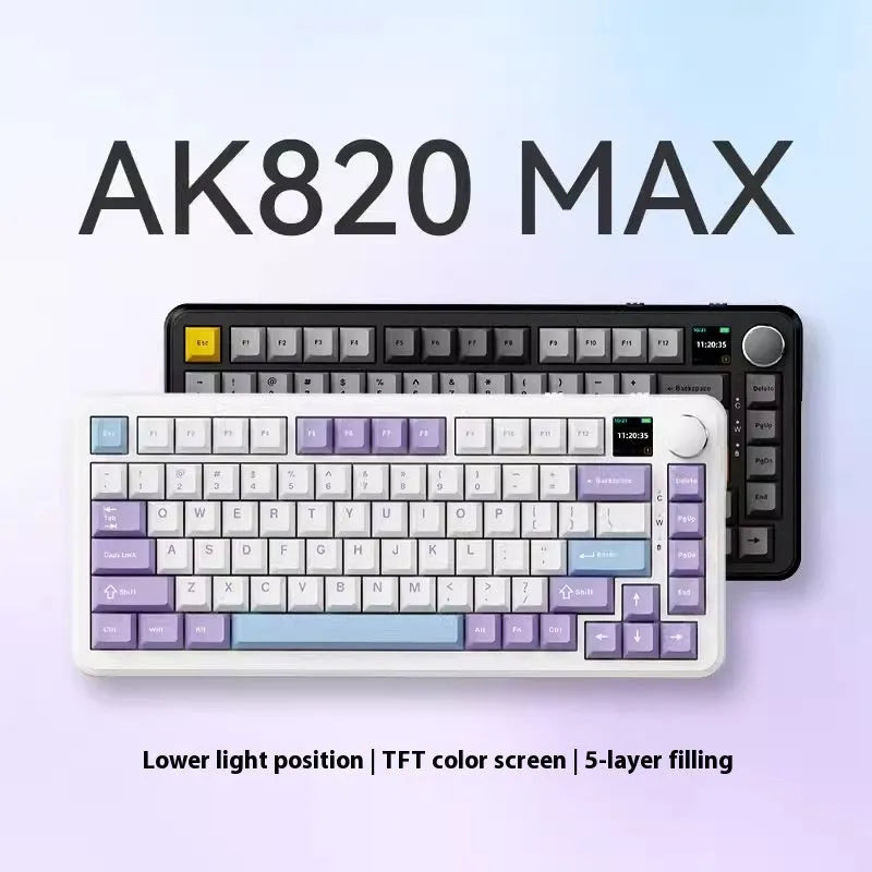 Black, Gray And Yellow three-mode wireless mechanical keyboard with hot-swappable switches and included accessories.
