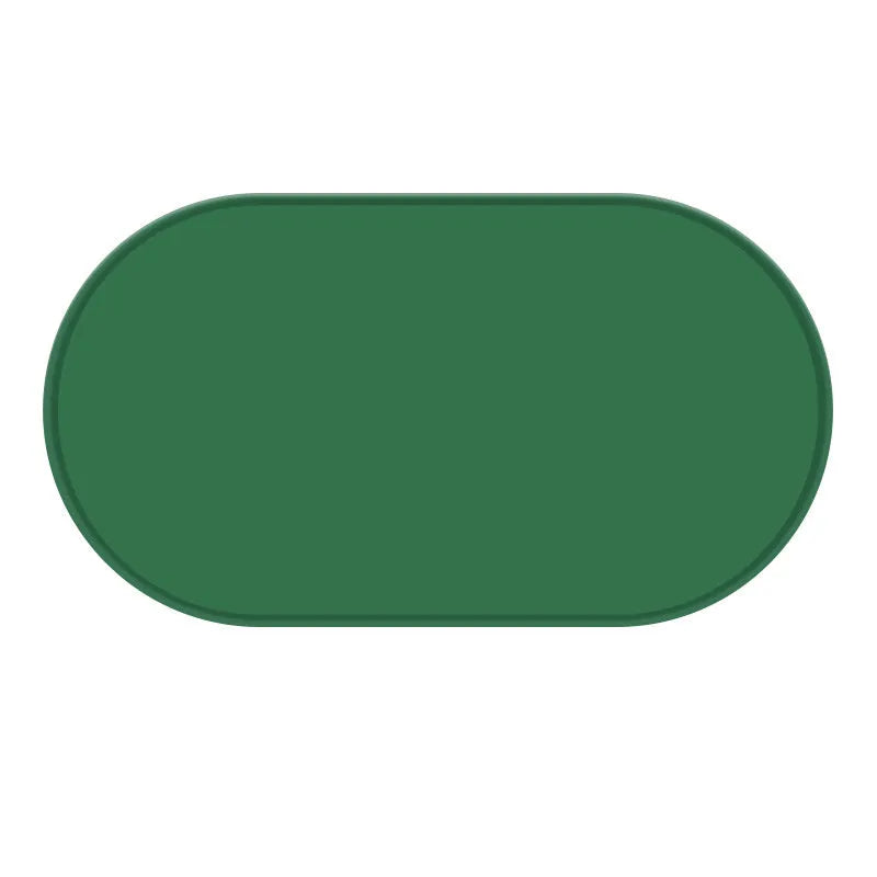 Silicone waterproof cat feeding placemat in green, beige, black, or purple colours