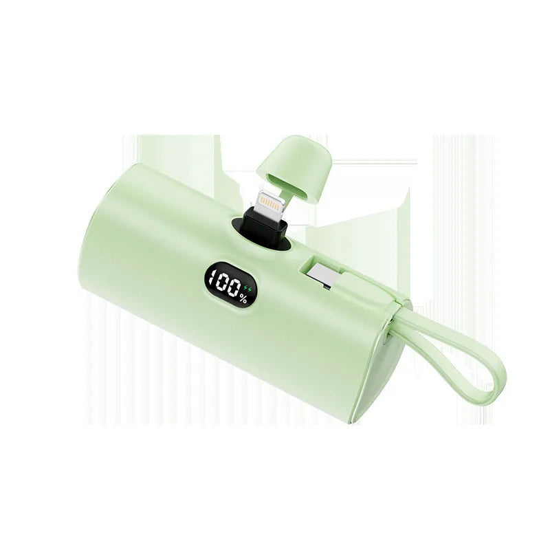 Digital display wireless power bank with built-in plug in five colour options