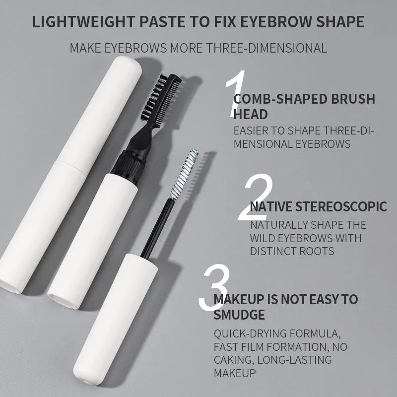 Natural Wild Eyebrow Liquid with shaping brush and eyebrow glue for brow definition