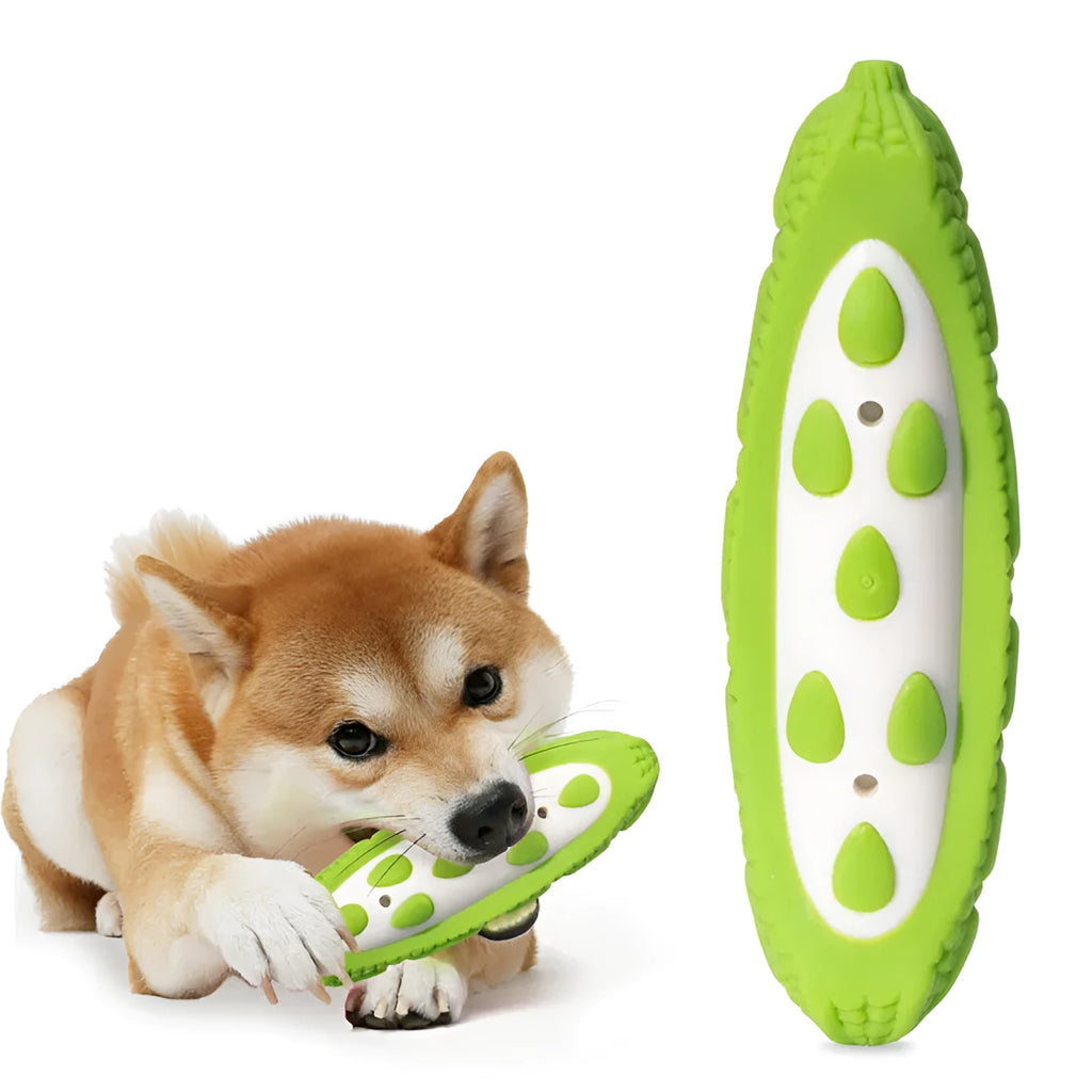 Green and purple meat-scented simulation dog toys in small and large sizes for bite-resistant chewing