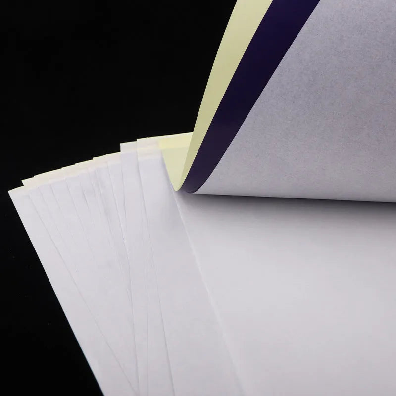 A4 tattoo transfer paper pack with quadruple-copy sheets and transfer paste gel for stencil creation