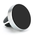 Magnetic car air vent mobile phone holder in rose gold, showing clip and magnet