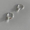 Women's geometric star ear clips with platinum electroplating and clip-on design