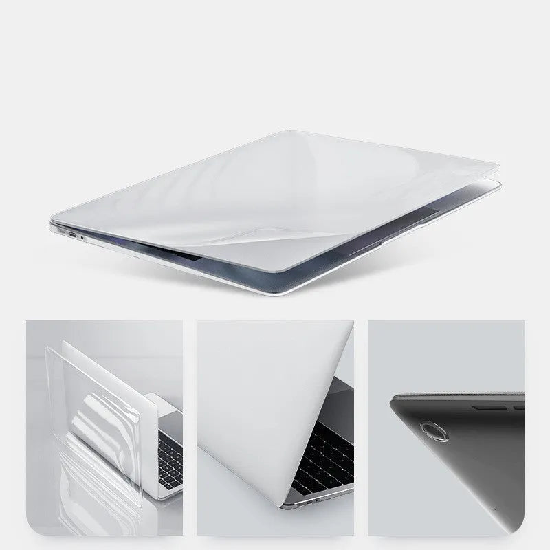 Transparent and black PC protective shell cases for MacBook Pro 14.2-inch and 16.2-inch laptops