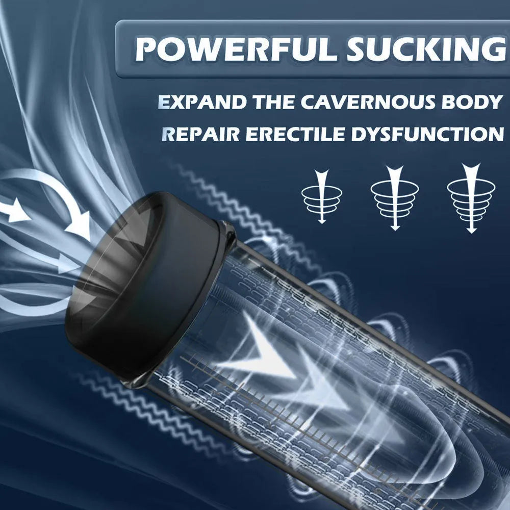 Electric penis pump with negative pressure system for male exercise training