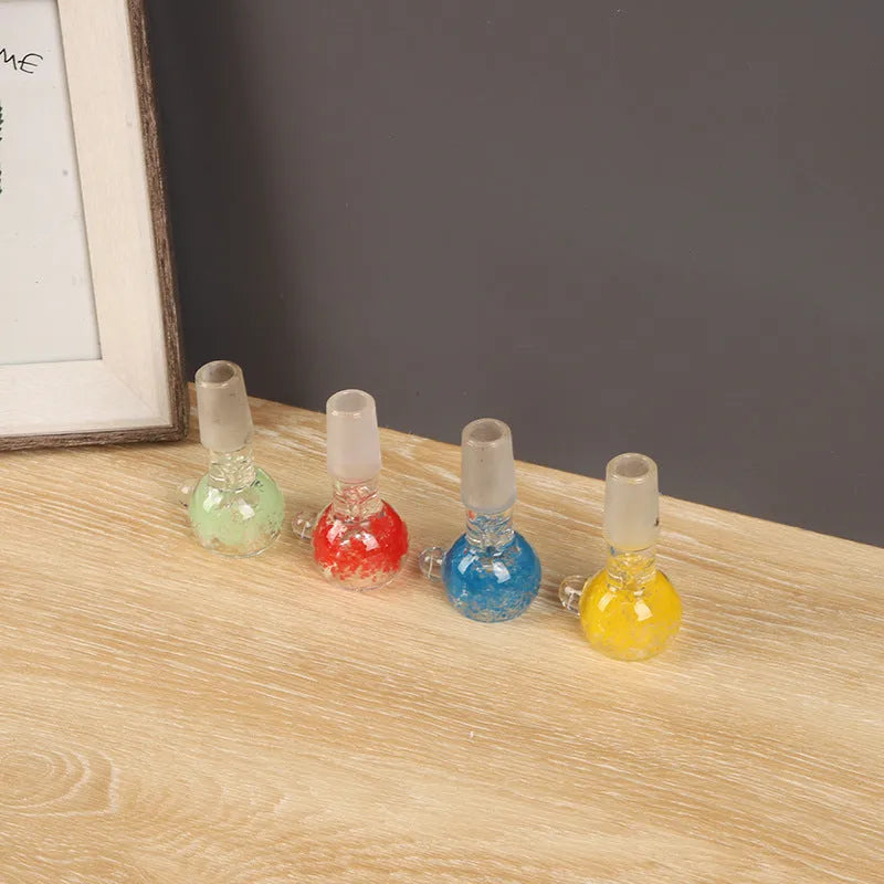 7cm hand-blown coloured glass trumpet tobacco pipe geometric shape simple modern style