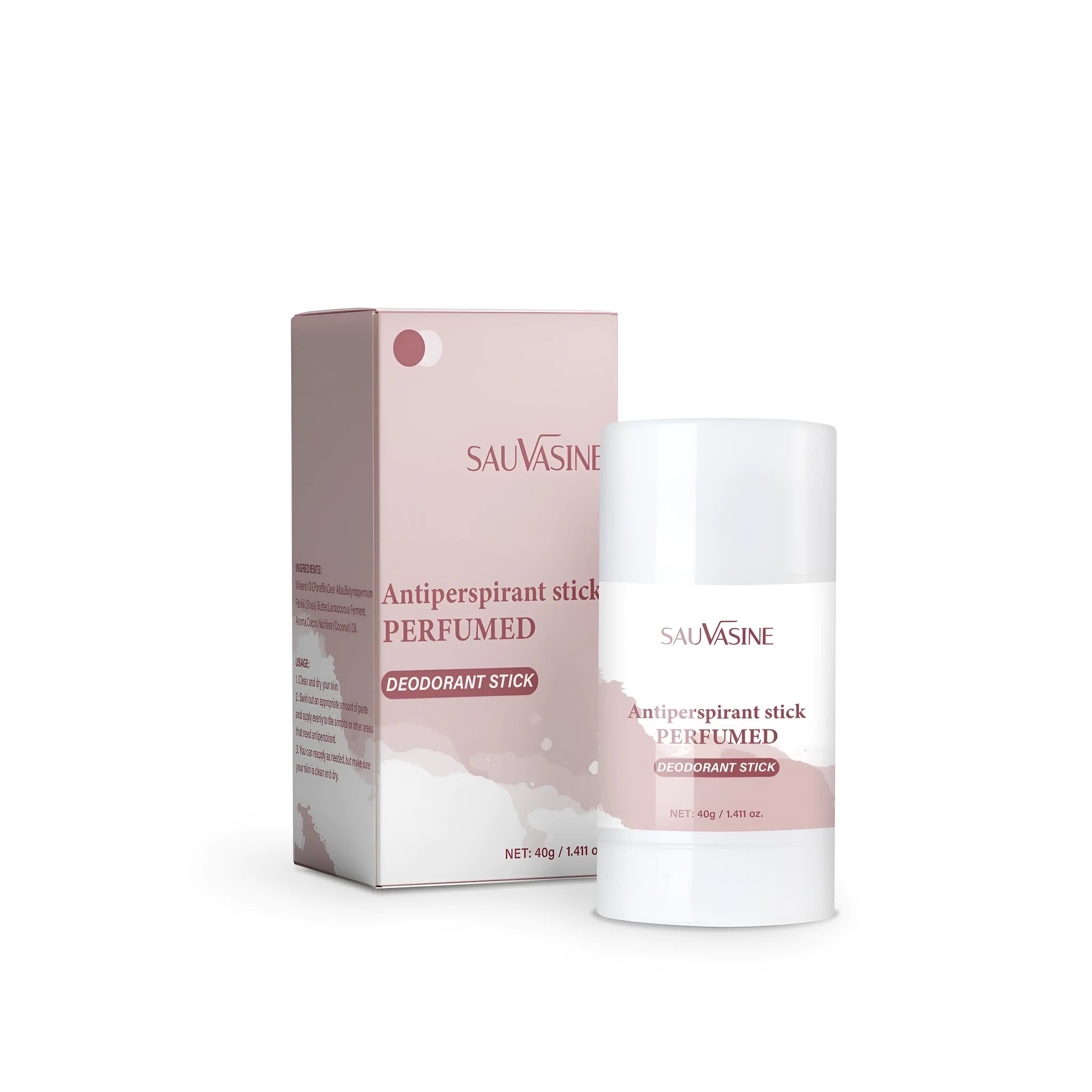 40g antiperspirant deodorant stick in packaging, for fading armpit odor.