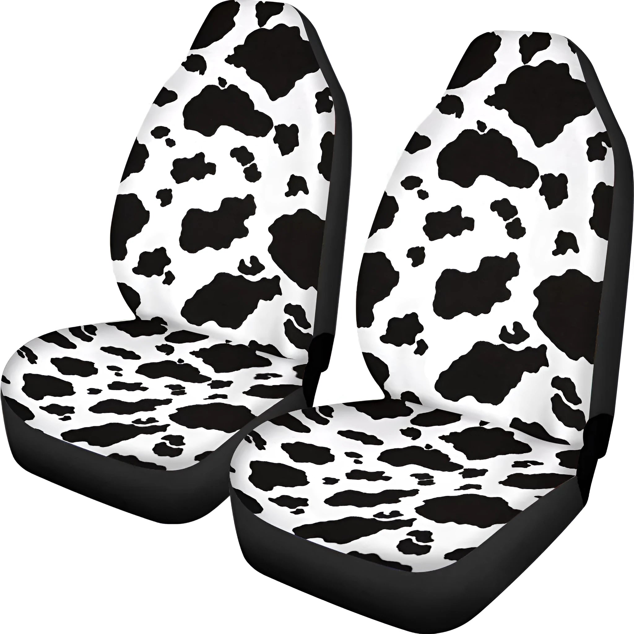 Universal car seat cover set in cow spot leopard print retro pattern for five-seat vehicles