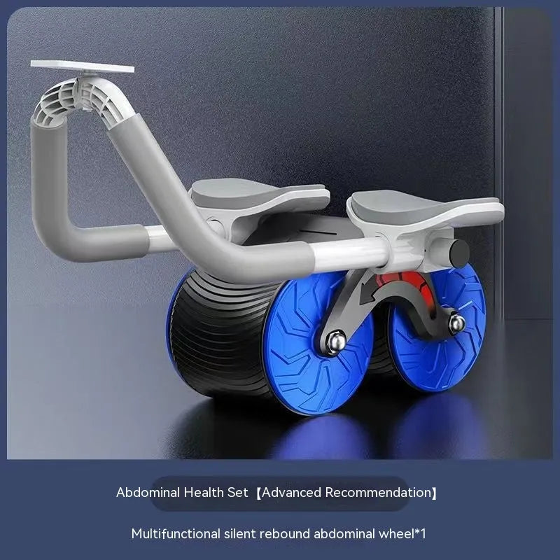 Automatic rebound abdominal wheel with lock edge yoga mat for core exercises