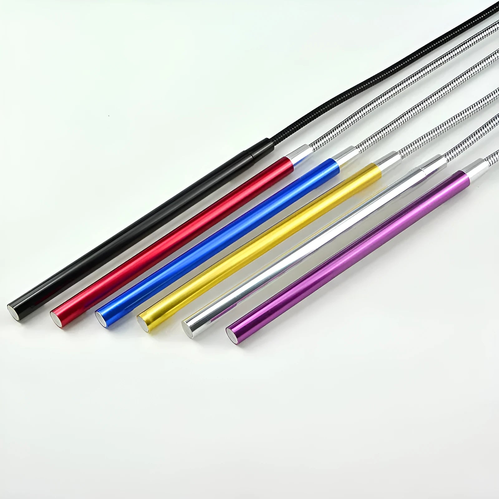 Spiral-shaped USB LED desk lamp with aluminum alloy shade in six colour options