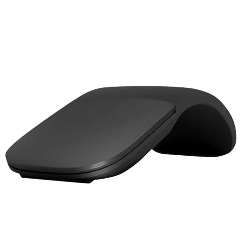 Folding Bluetooth touch wireless mouse shown open and closed with black, white, blue, green colour options