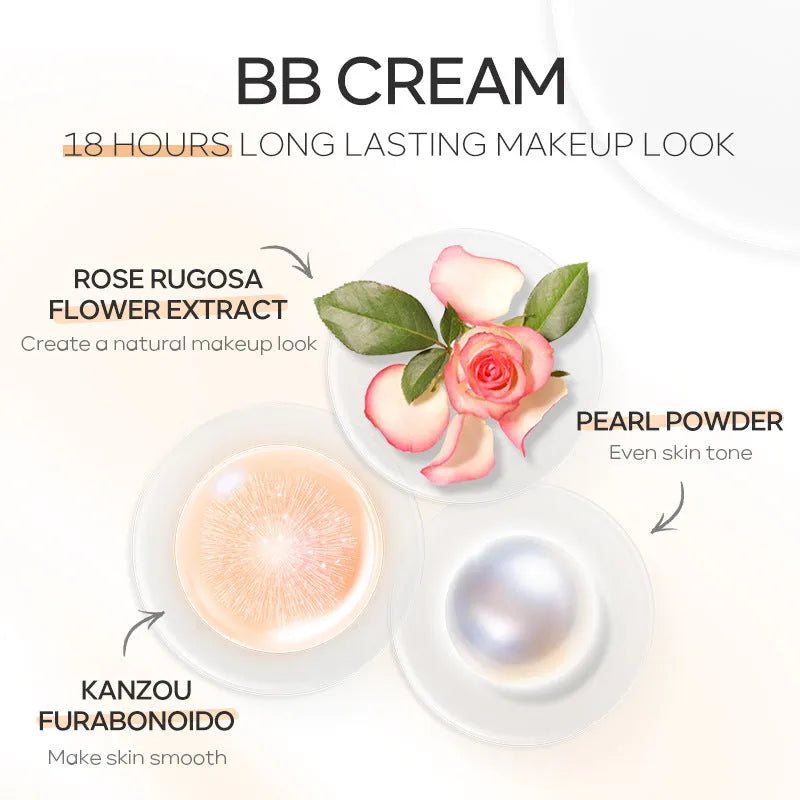 Natural Makeup Hose BB Cream 30ml tube with nine skin tone shade options showing concealer properties