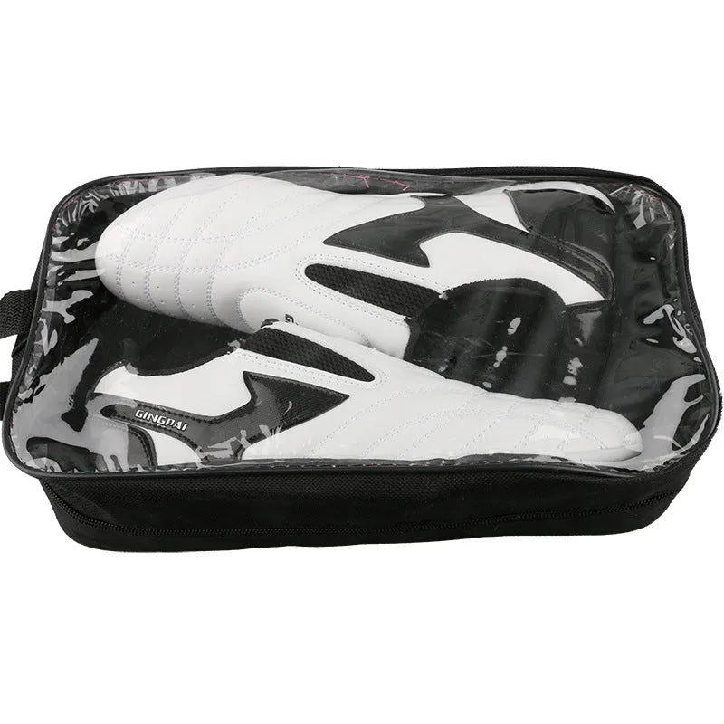 Black and white children martial arts shoes for boxing and Sanda training with soft bottom design