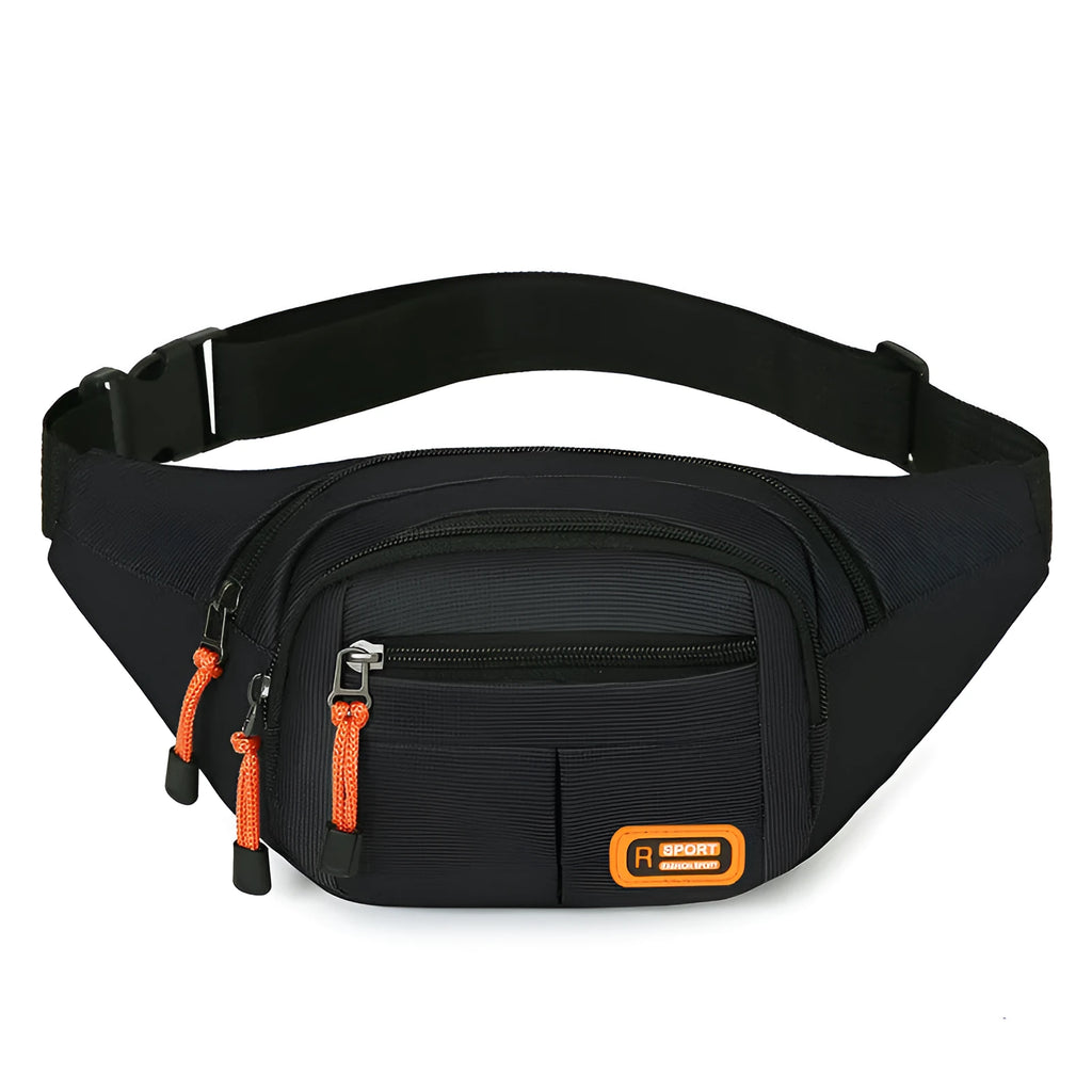 Waterproof slanted chest bag in black, blue, gray or green colour options