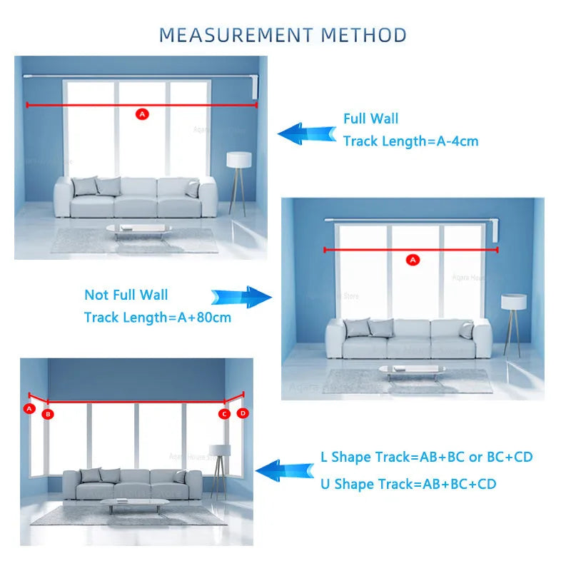 Smart electric curtain with rechargeable lithium battery, aluminium track, remote control and motor