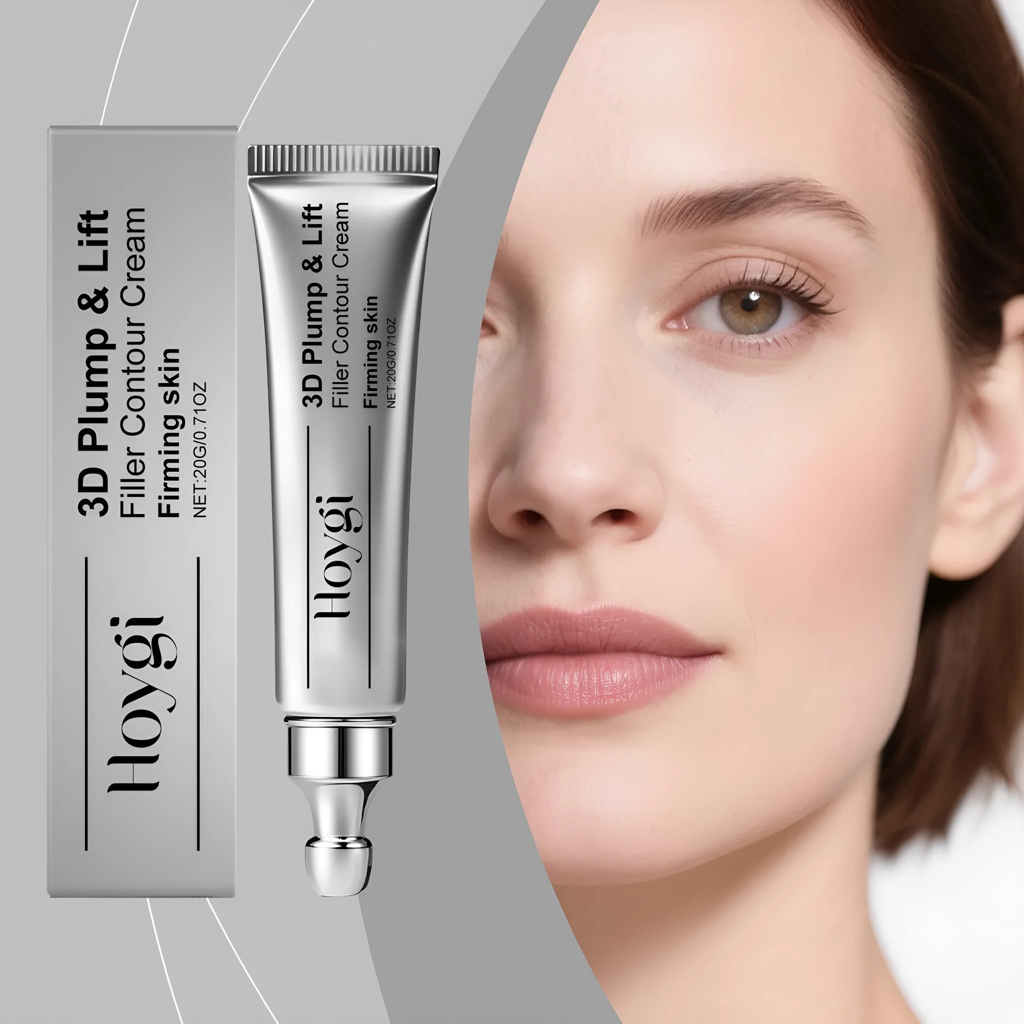 20g tube of moisturising eye cream with ceramide EOS, measuring 3cm diameter