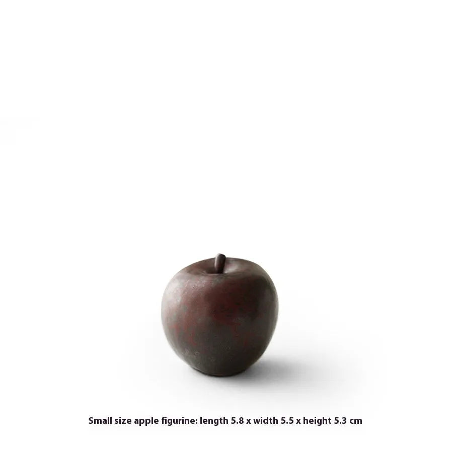 Chinese ceramic retro style apple ornament desktop decoration in large and small sizes