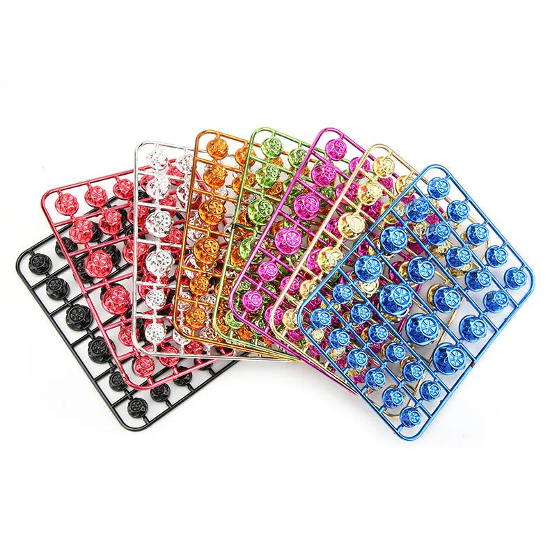 Set of 30 coloured ABS plastic screw caps for motorcycle engine modifications