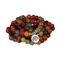 108 beads string lotus hanging multi-layer alloy bracelet tourmaline colour
