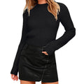 Slim fit acrylic knitted pullover sweater in five colours with round neck and regular sleeves