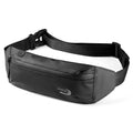 Men's waterproof waist bag in blue colour with adjustable strap for sports activities