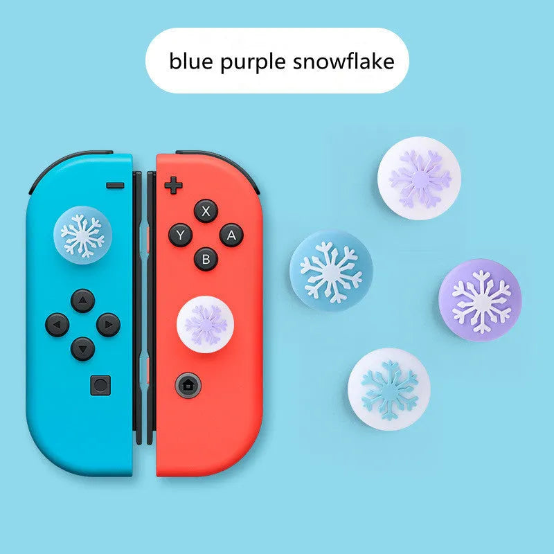 Four silicone rocker caps for Nintendo consoles in various colour combinations