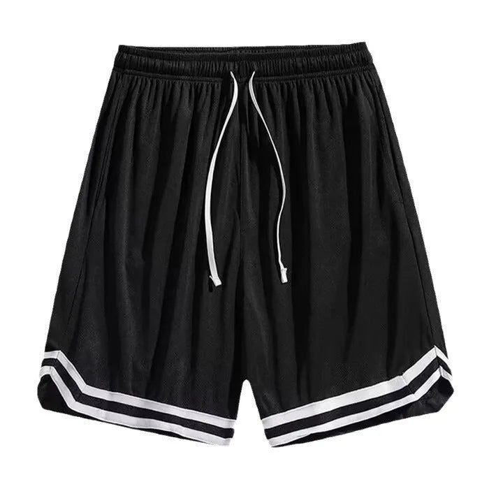Men's gradient colour casual cropped trousers with elastic waistband and loose fit design