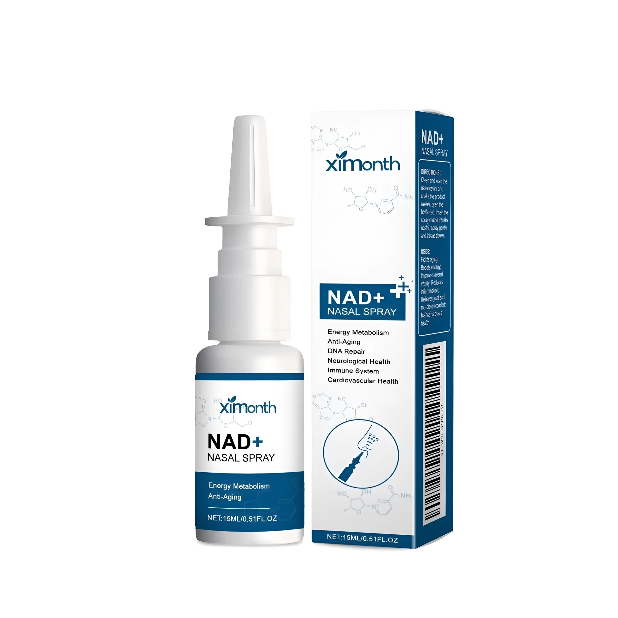 15ml herbal nasal spray bottle with natural calendula and mint formula