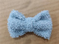 Teddy bow size S 75x50mm fabric hair bow in blue colour option