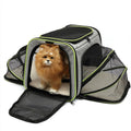 600D cation fabric cat carrier bag in large or small size with piping detailing