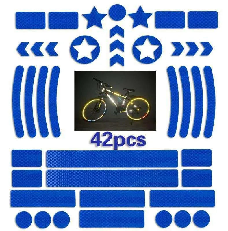 Bicycle reflective grid pattern warning tape showing geometric design and colour options