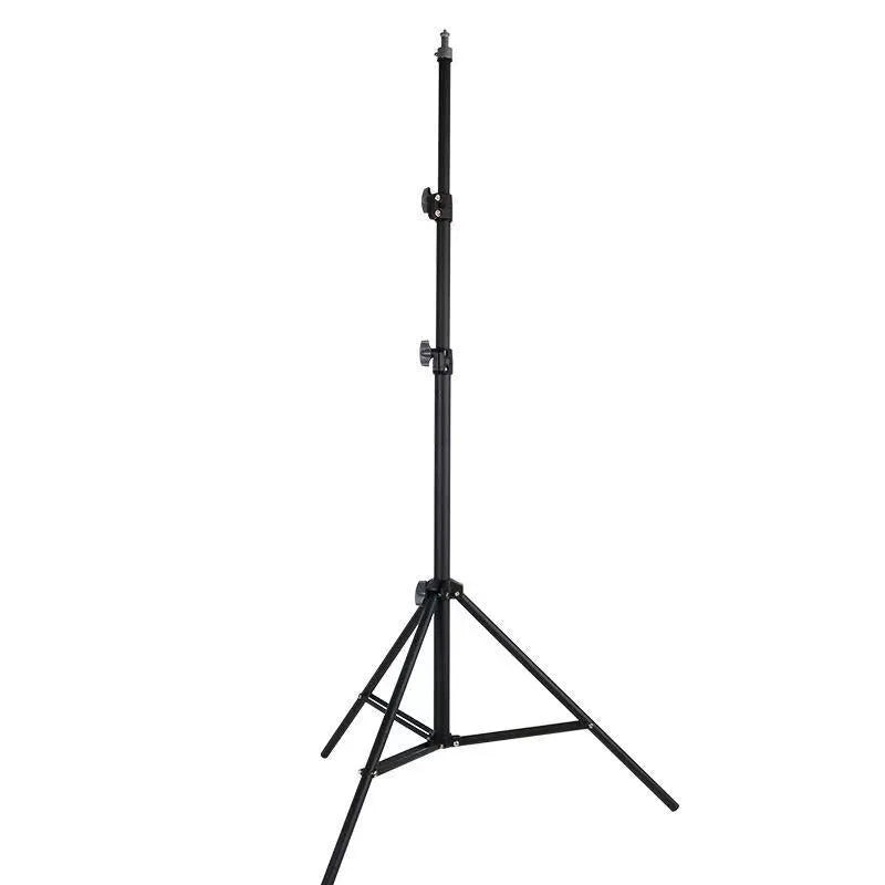 Photography light stand tripod with mobile phone holder in frosted finish