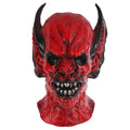 Red bat head cover party mask made from RP foam with elastic strap.