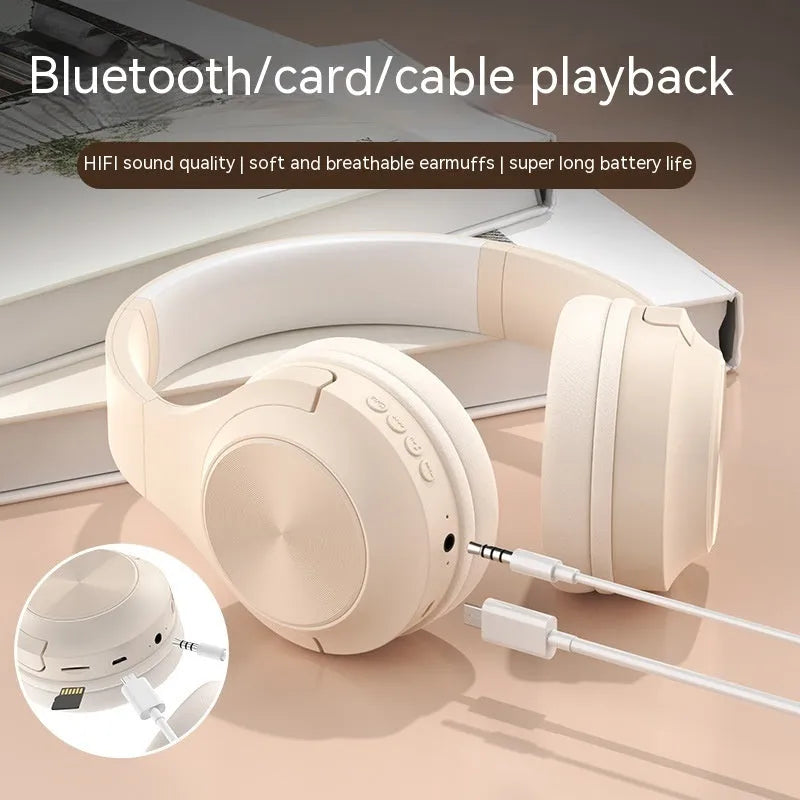 Personalised wireless Bluetooth headset with charging case in chalk black, ivory white, or youth green colour.