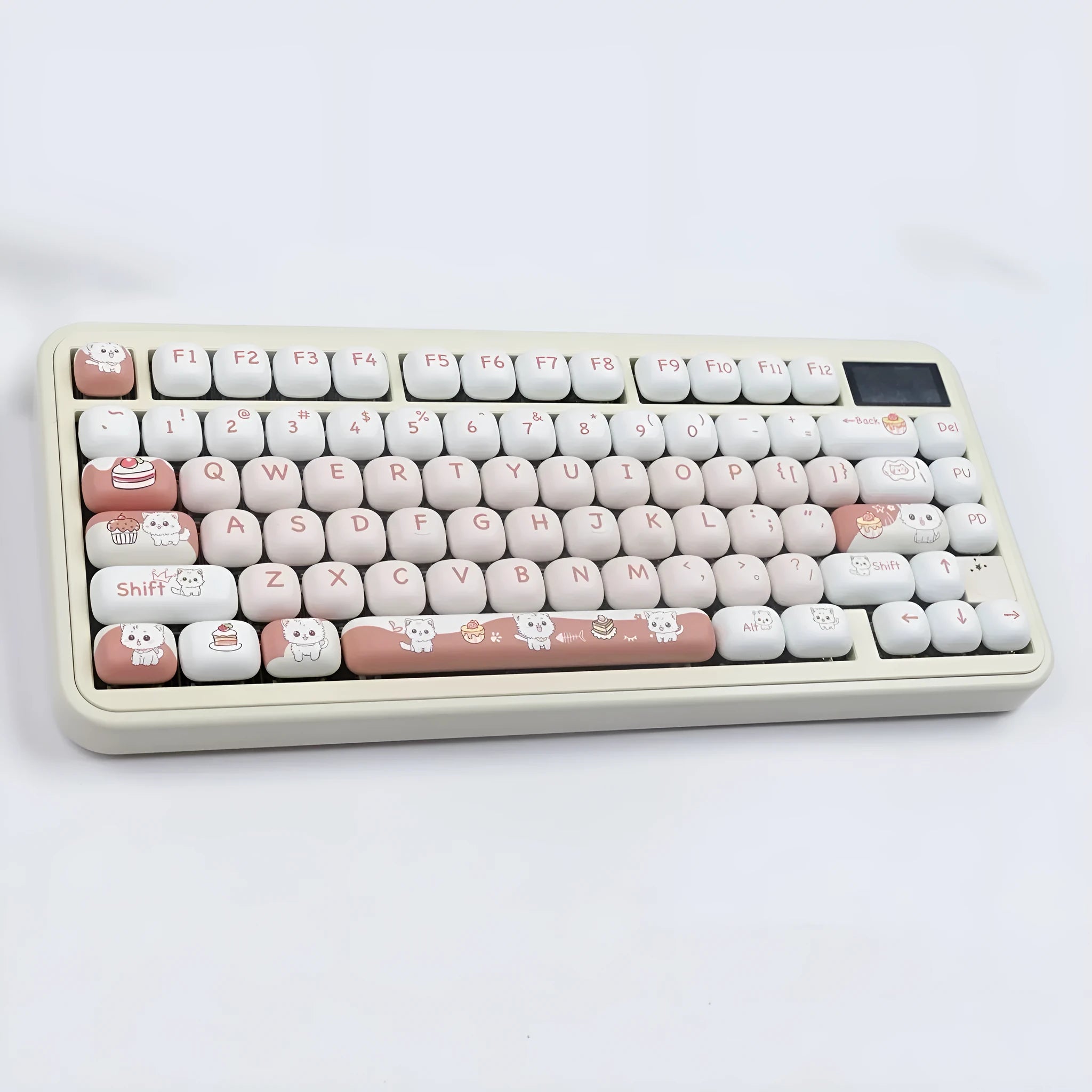 Dessert cat cartoon character mechanical keyboard key caps with colourful sublimation printing