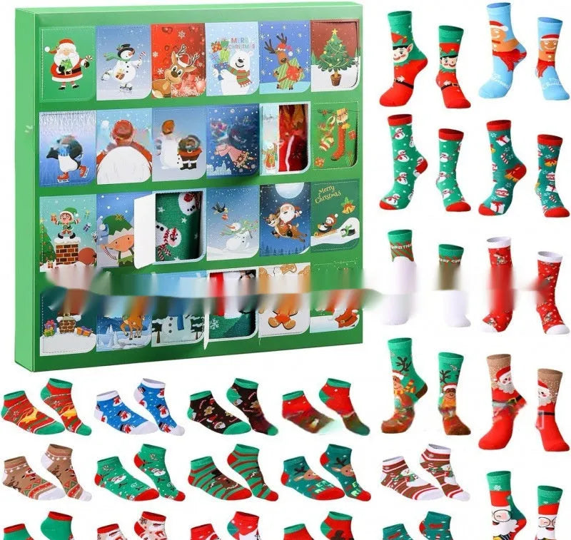 Miniature Christmas stocking decoration from a blind box, made of red and white resin and plastic.