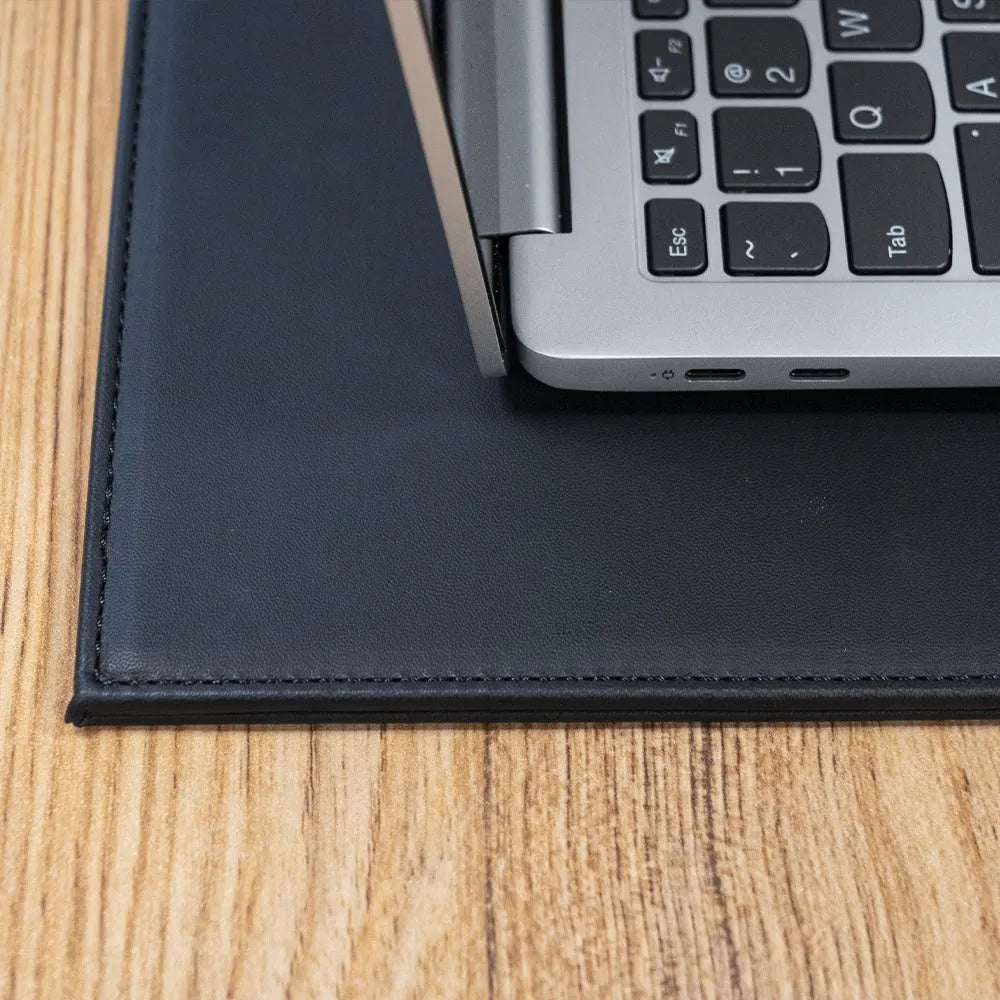 Heat-insulating anti-radiation printing tablet pad 70x30cm in black colour on desk