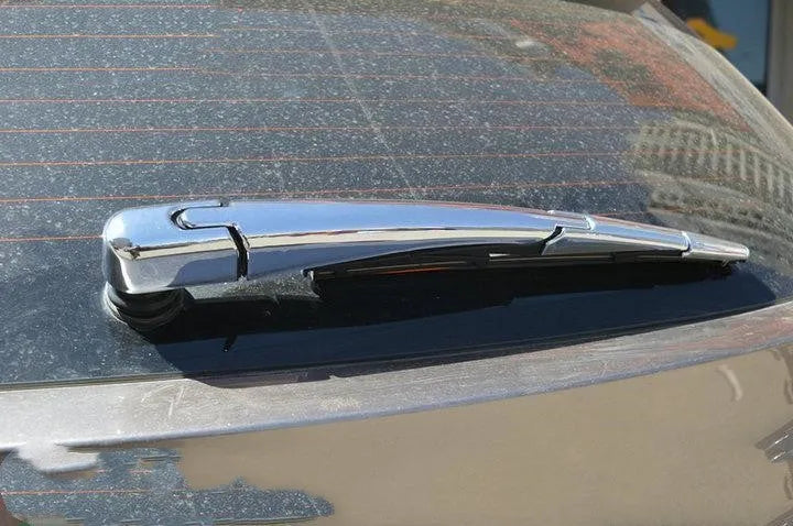 Silvery ABS plastic rear window wiper cover trim for a 2010 Hyundai car