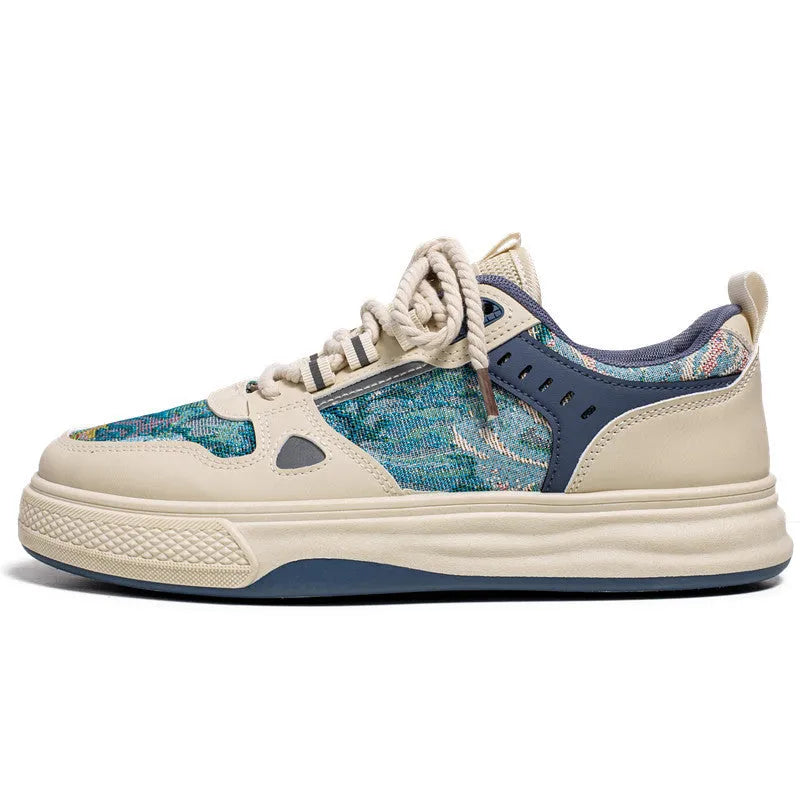 Canvas casual flat shoes in Milan green colour with round toe design