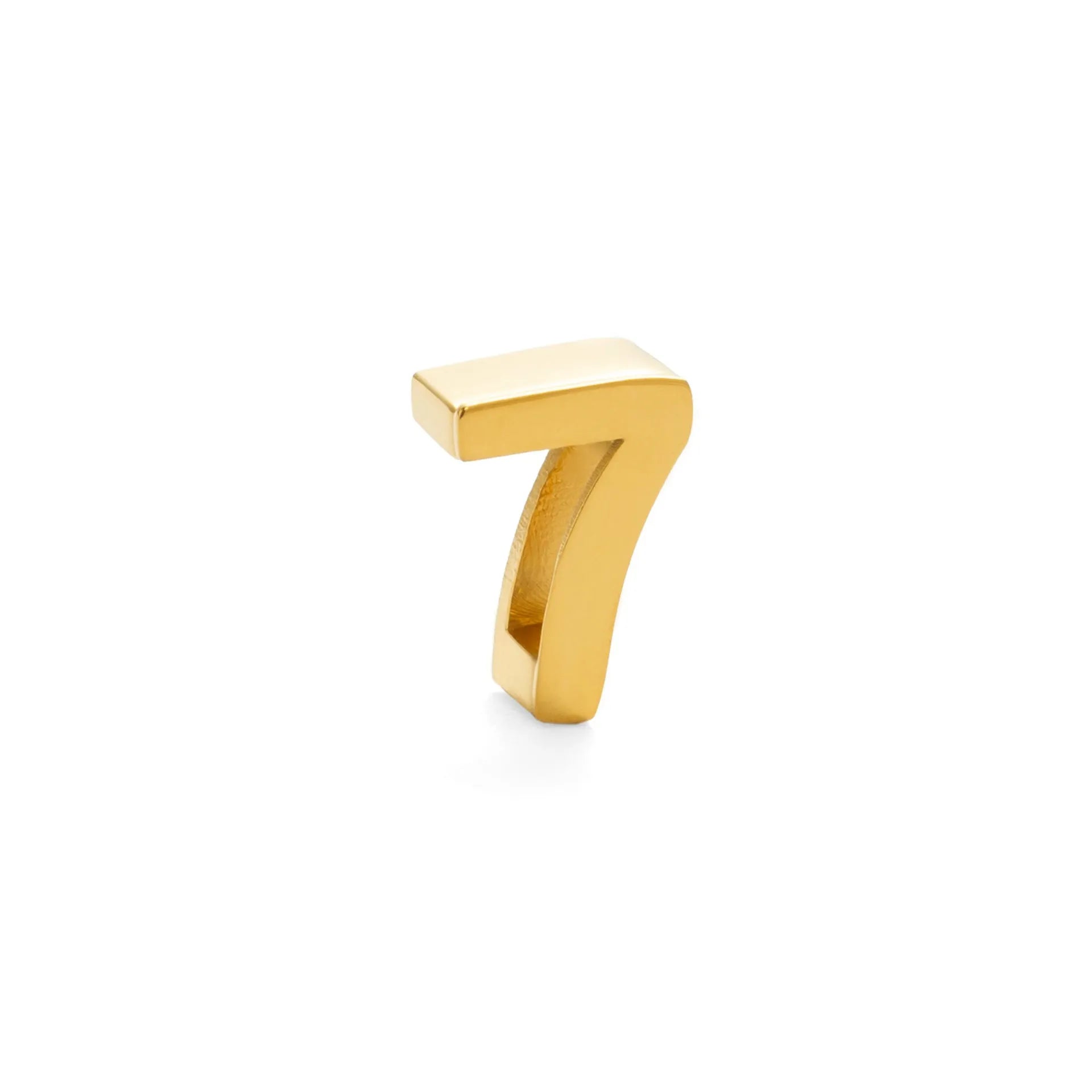 Gold titanium steel necklace with a letter A charm on a 40.5cm chain.