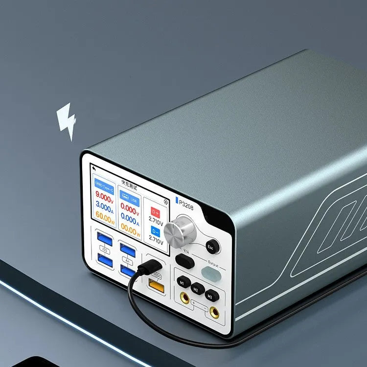 320W intelligent regulated power supply meter with 3-inch display and connection cables