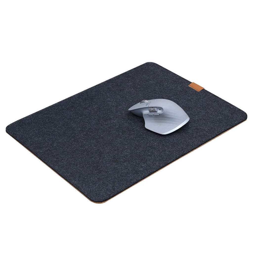 Oversize felt and cork desk mat mouse pad in multiple size options with minimalist design