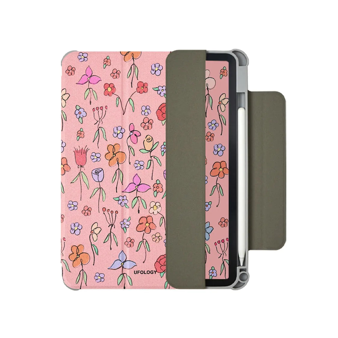 Magnetic clip protective flat shell case for 10.9-inch iPad Air 4 and iPad Air 5 tablets.