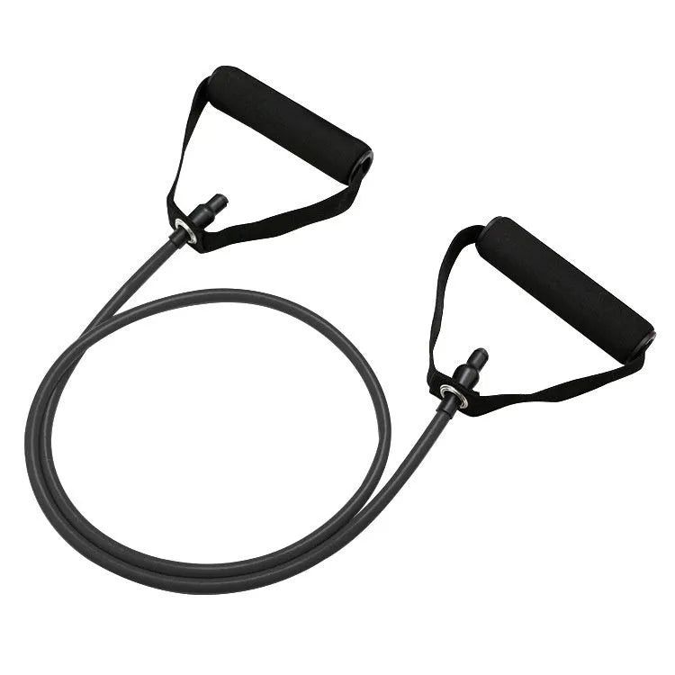 Adjustable chest expander tension rope in five colours representing 10LB to 30LB resistance levels