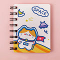 Astronaut Flipped pocket notebook showing 10.5x8cm size and choice of themed covers.